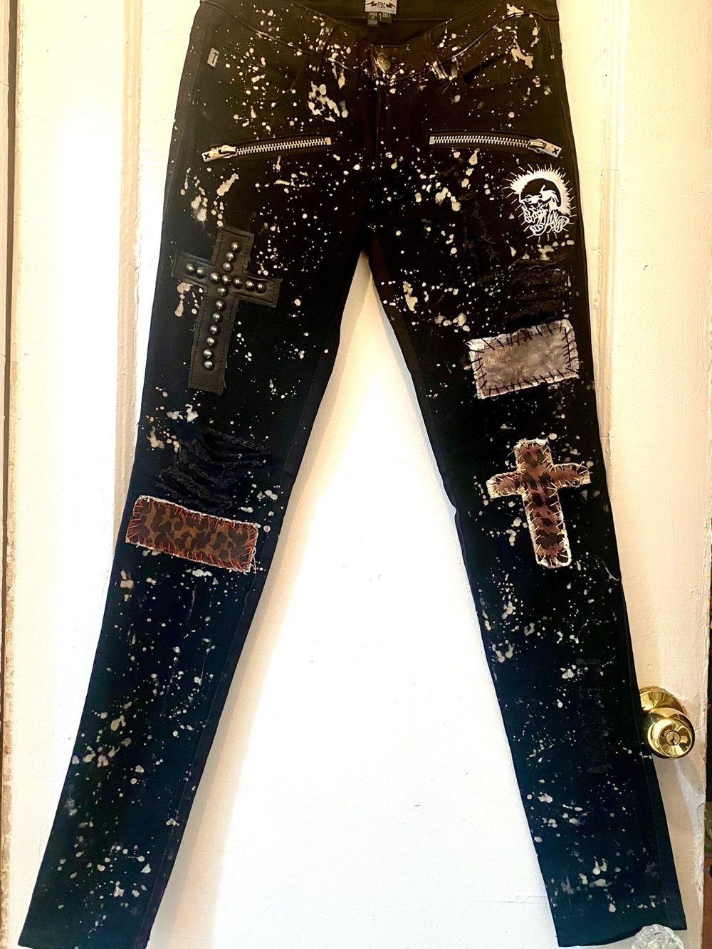 Tripp NYC punk rock Black Distressed Men's Jeans